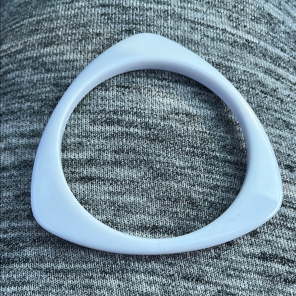 Triangular White Bangle Bracelet - image 1